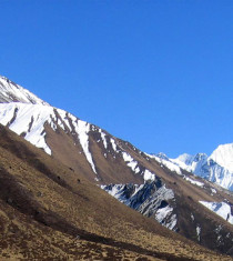 Langtang mountain seen from Kyanjing gumba during Gosainkunda-Ama Yangri Trek