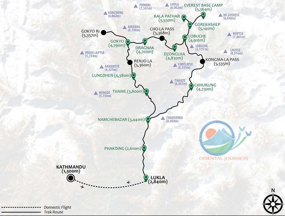 Everest Three Passes Trek; Everest Base Camp Trekking;EBC Trek; Sagarmatha National Park; 
