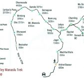 Tsum-Valley-Manaslu-Trek-Map; Tsum Valley Trek;Manaslu Trek;